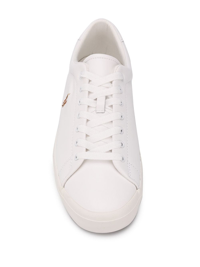 low top contrast logo sneakers 4