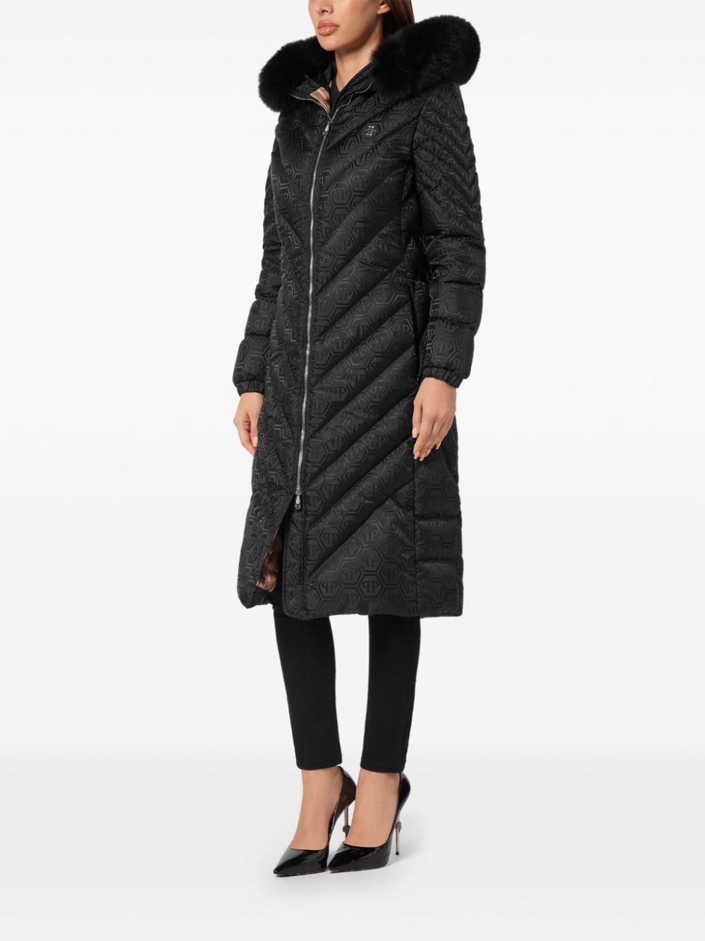 monogram puffer coat - 3