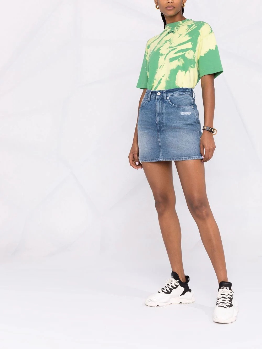 denim mini skirt - 4