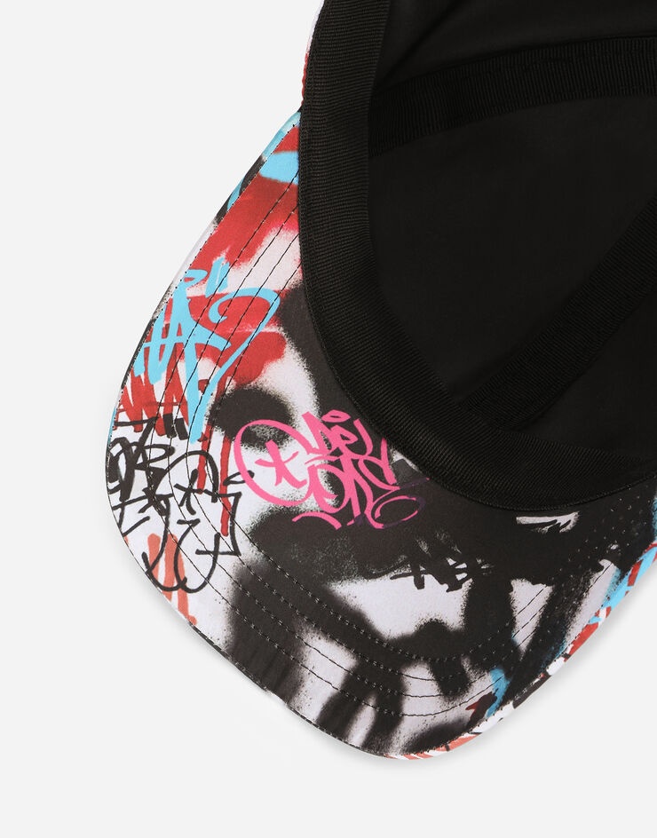 Baseball cap with spray-paint graffiti print - 5