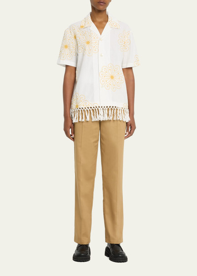 BODE Soleil Sunburst-Embroidered Fringe Shirt outlook