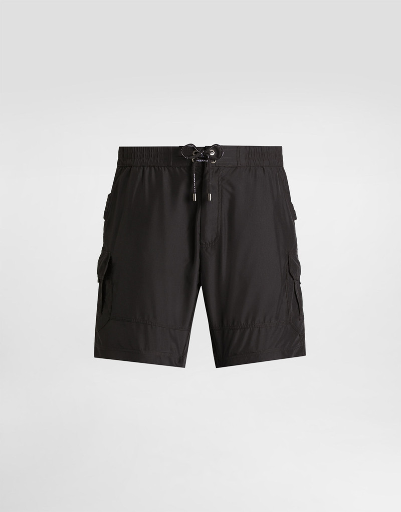 Mid-length swim trunks with tag 1