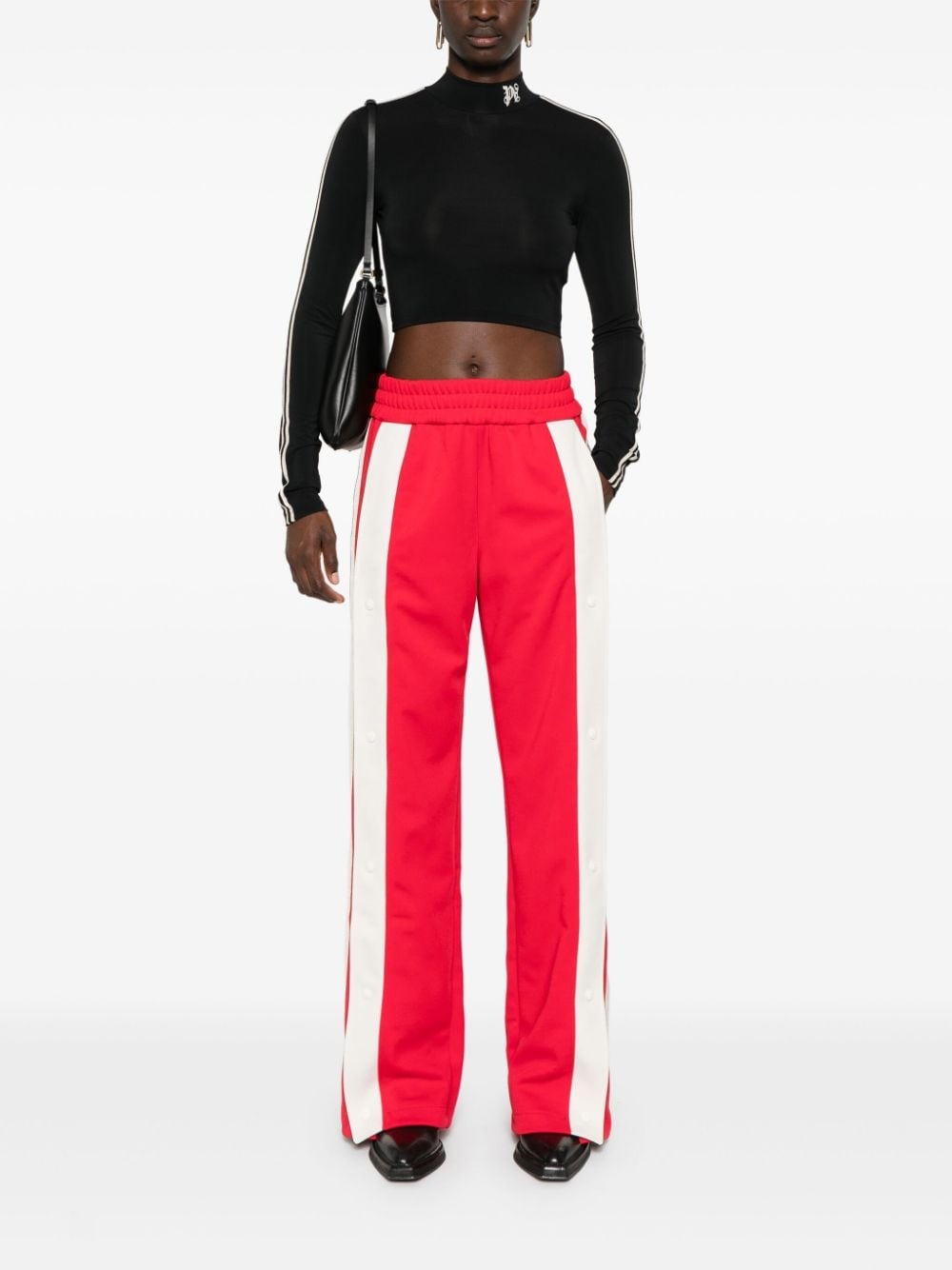 embroidered-logo cropped top - 2