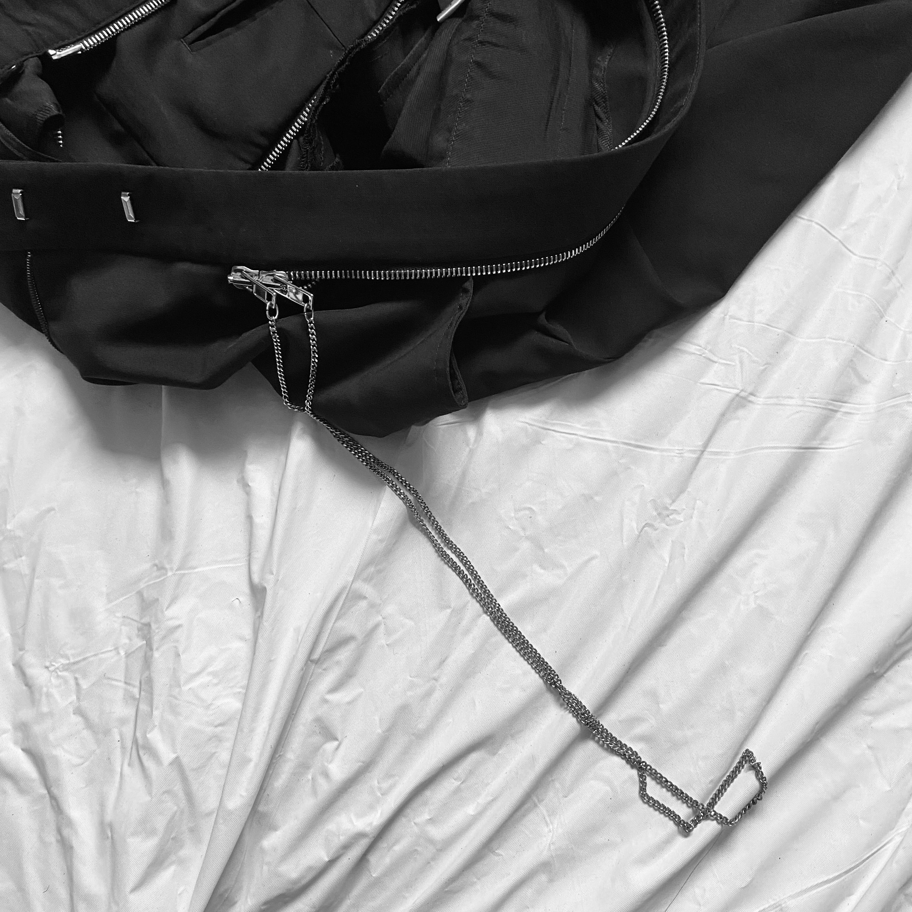 Jean paul gaultier bumster chain zipper pants  44 - 11