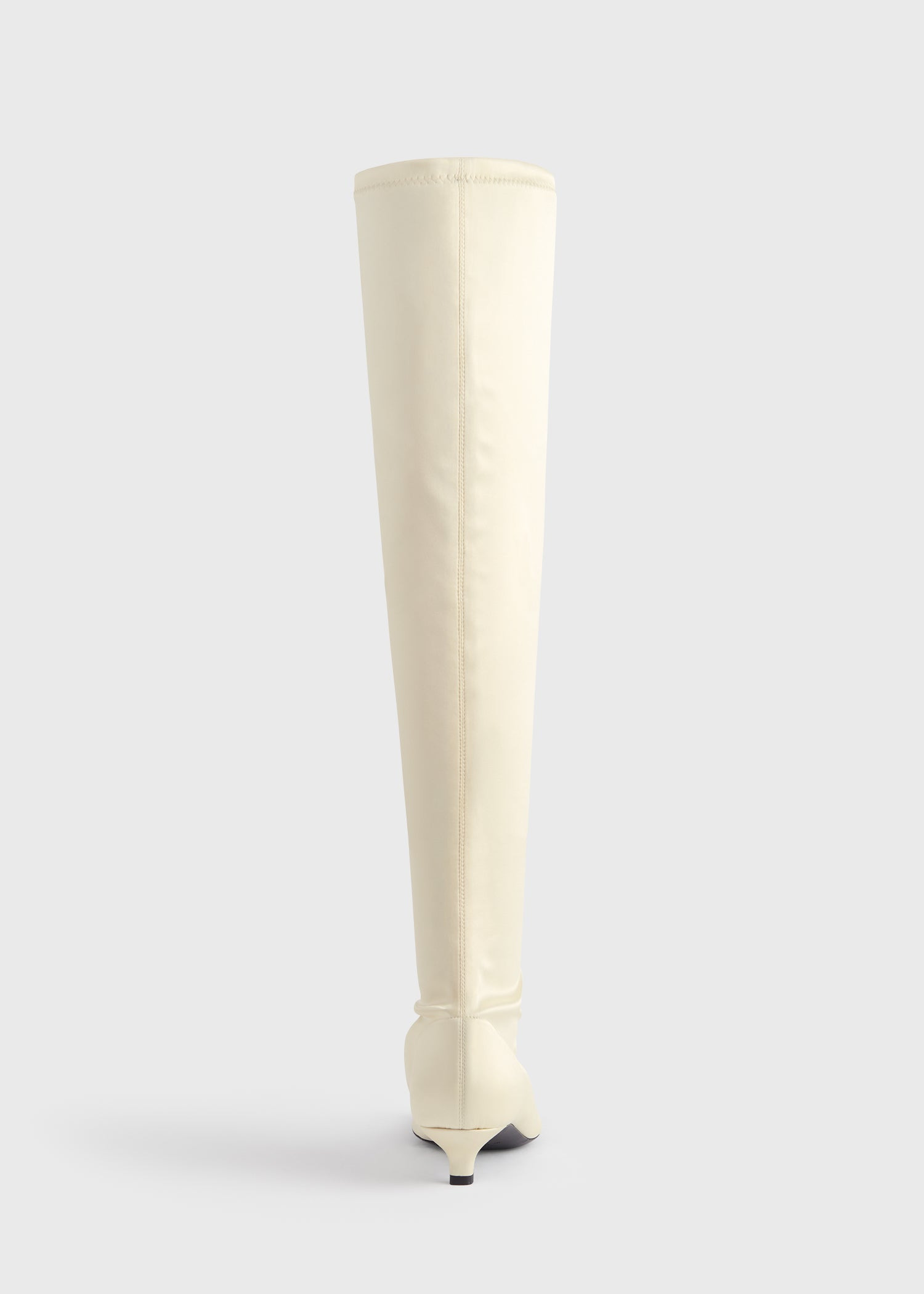 Satin knee-high boots milk - 4