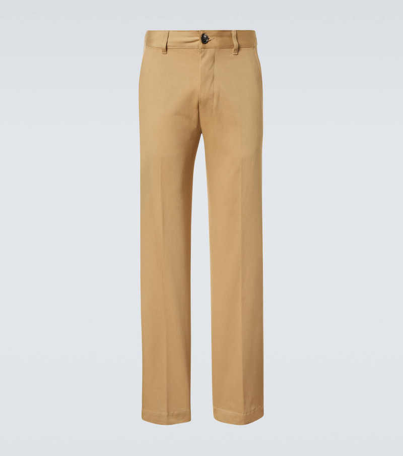 Cotton satin chinos - 1