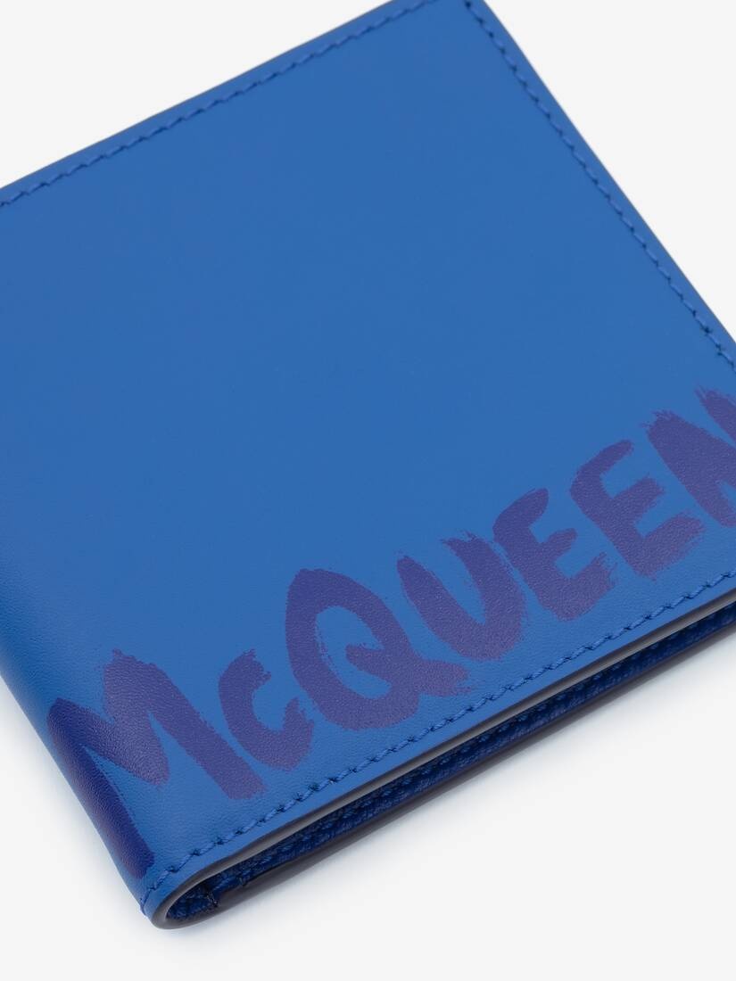 Mcqueen Graffiti Billfold Wallet in Ultramarine - 4