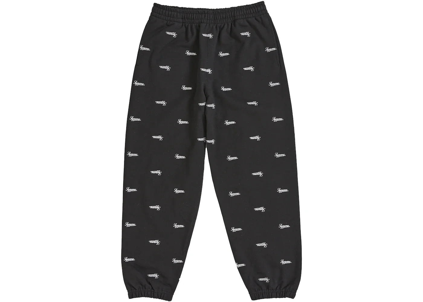 Supreme Repeat Script Sweatpant Black - 1