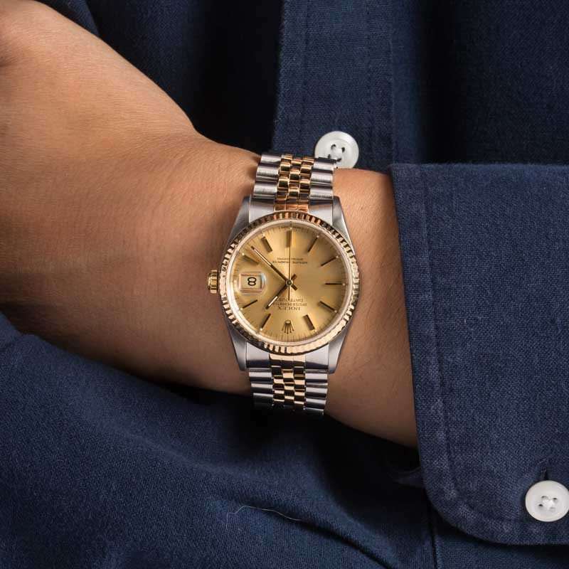 Used Rolex Datejust 16233 Champagne Dial - 5