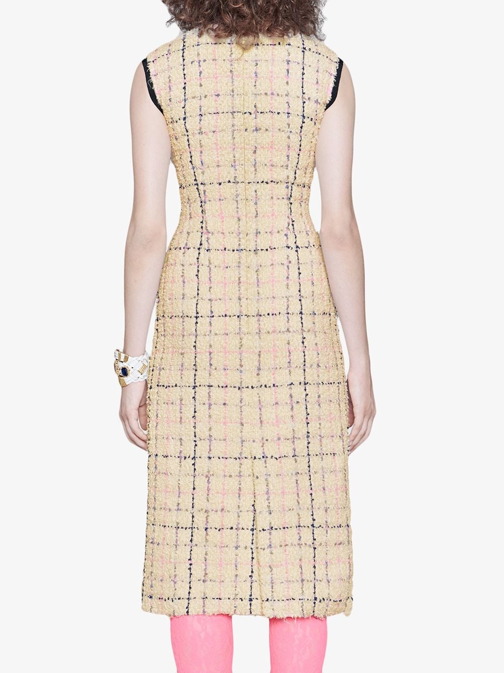 Tweed sheath dress with bow - 4