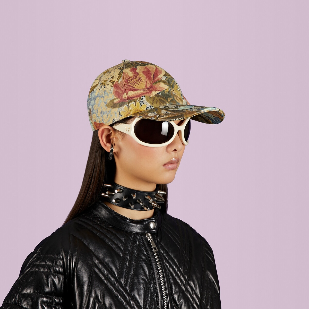 GG Supreme Flora print baseball hat - 3