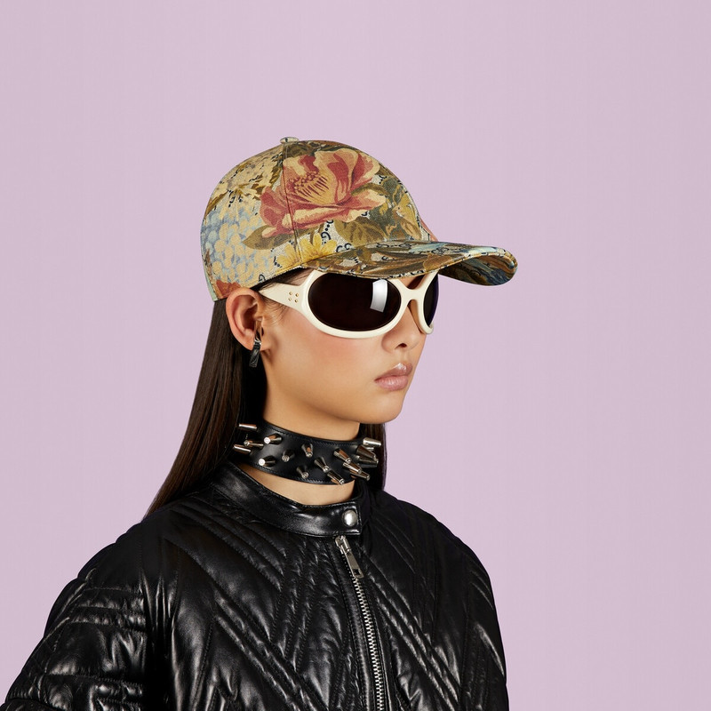 GG Supreme Flora print baseball hat 3