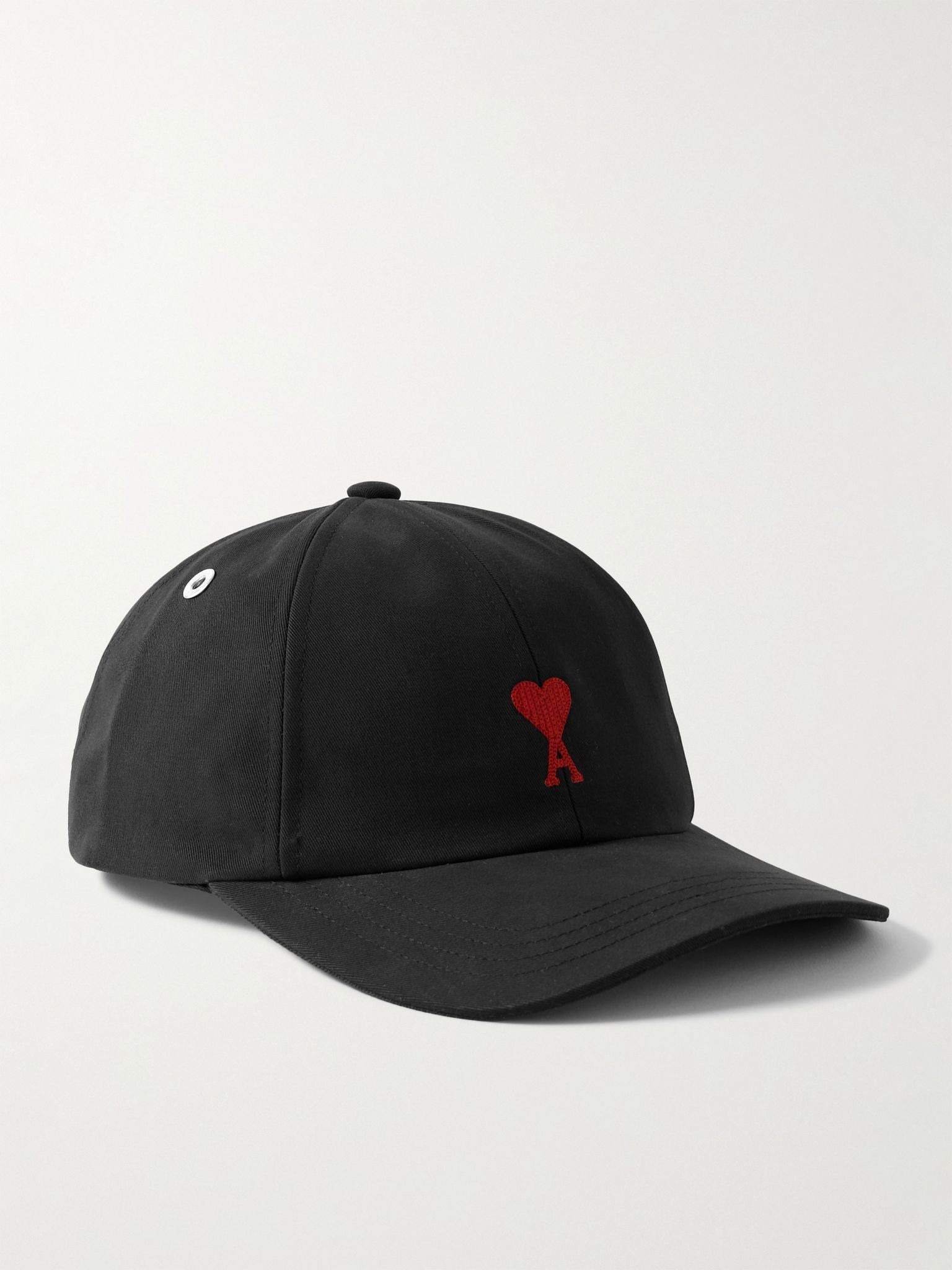 Logo-Embroidered Cotton-Twill Baseball Cap Black - 1