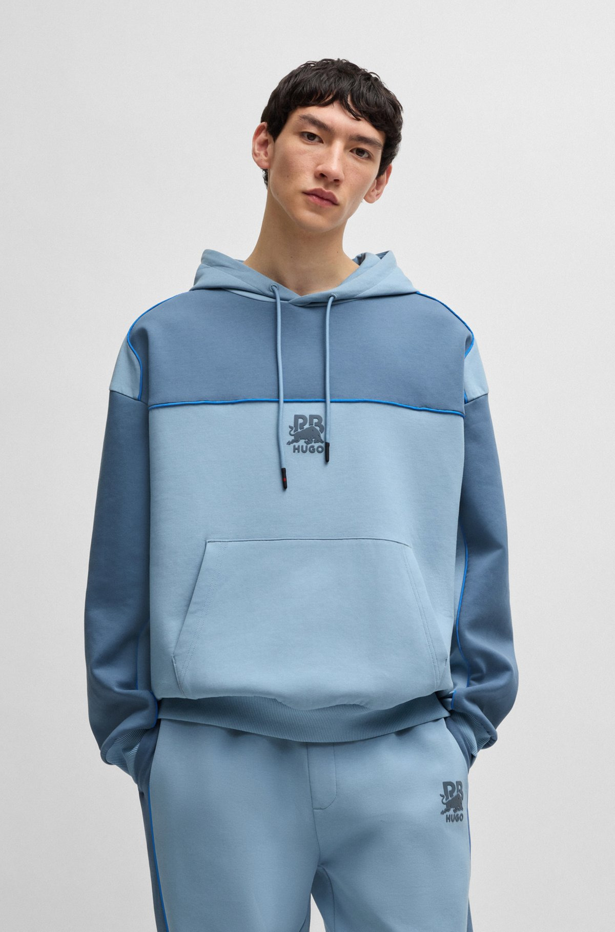 HUGO X RB HOODIE WITH PIPING DETAILS - 2