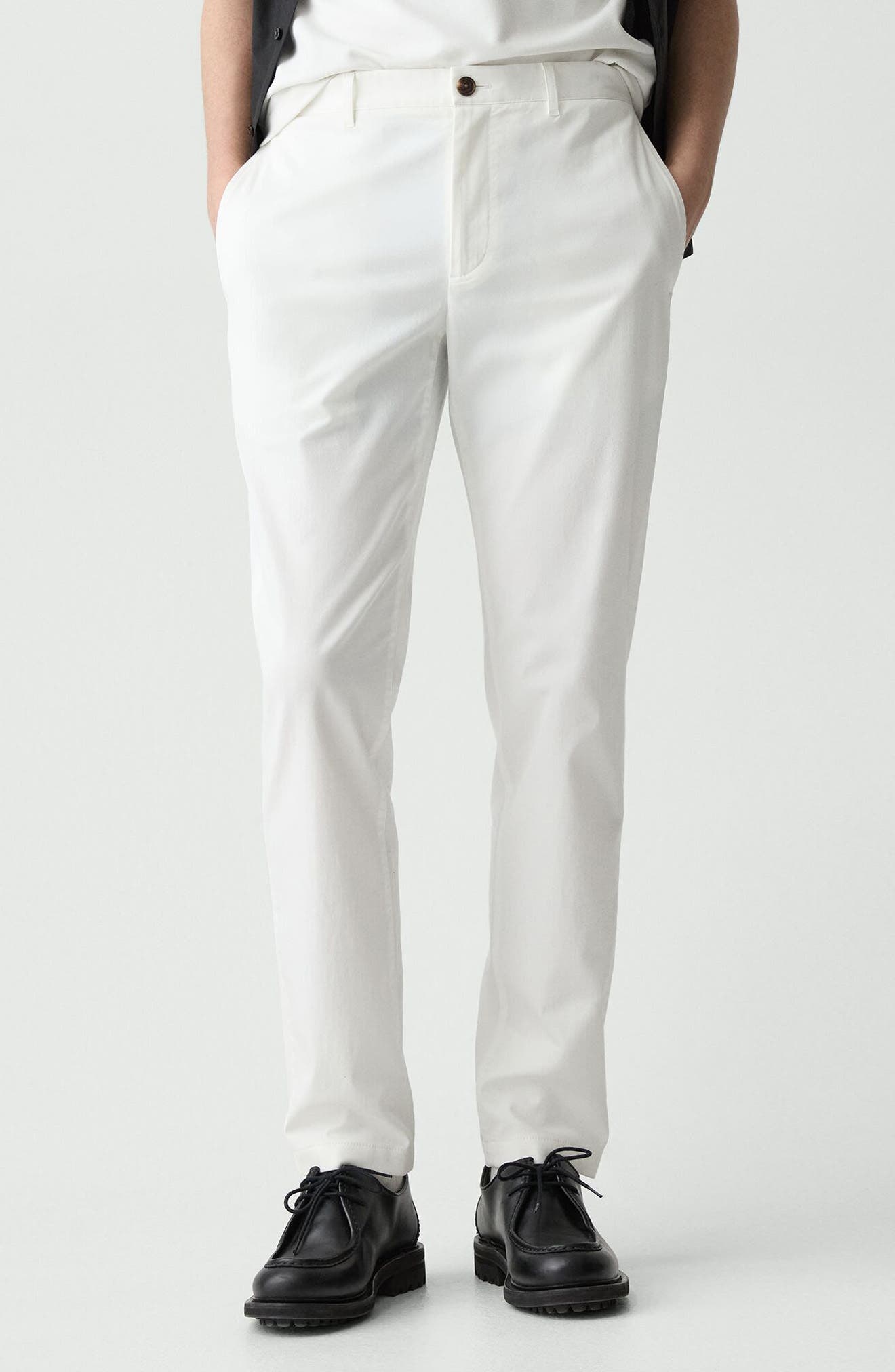 Theory Zaine Precision Ponte Knit Pants in White at Nordstrom - 1
