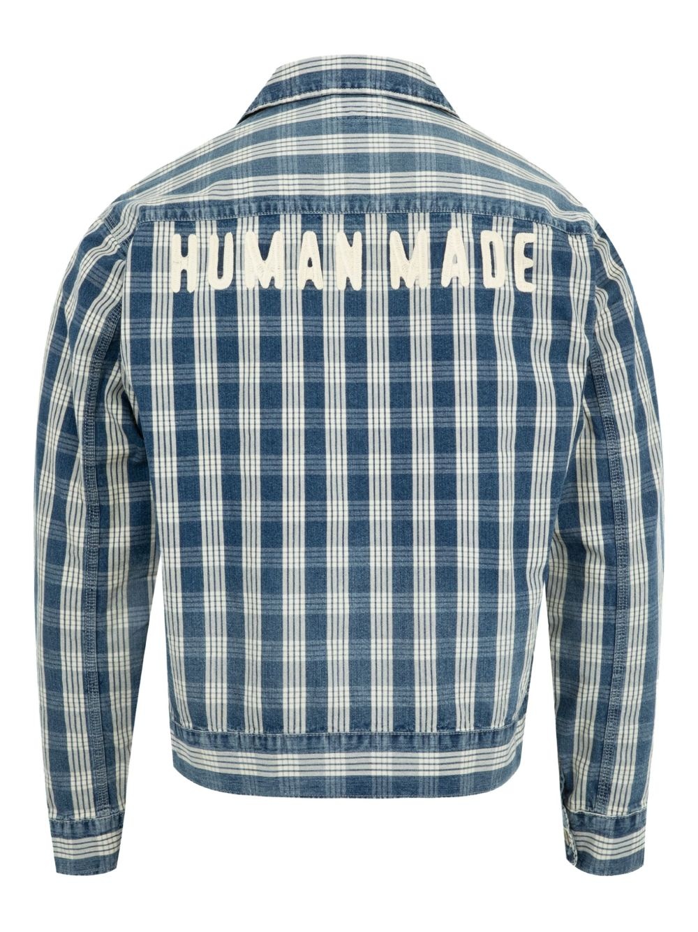 check-print shirt jacket - 2