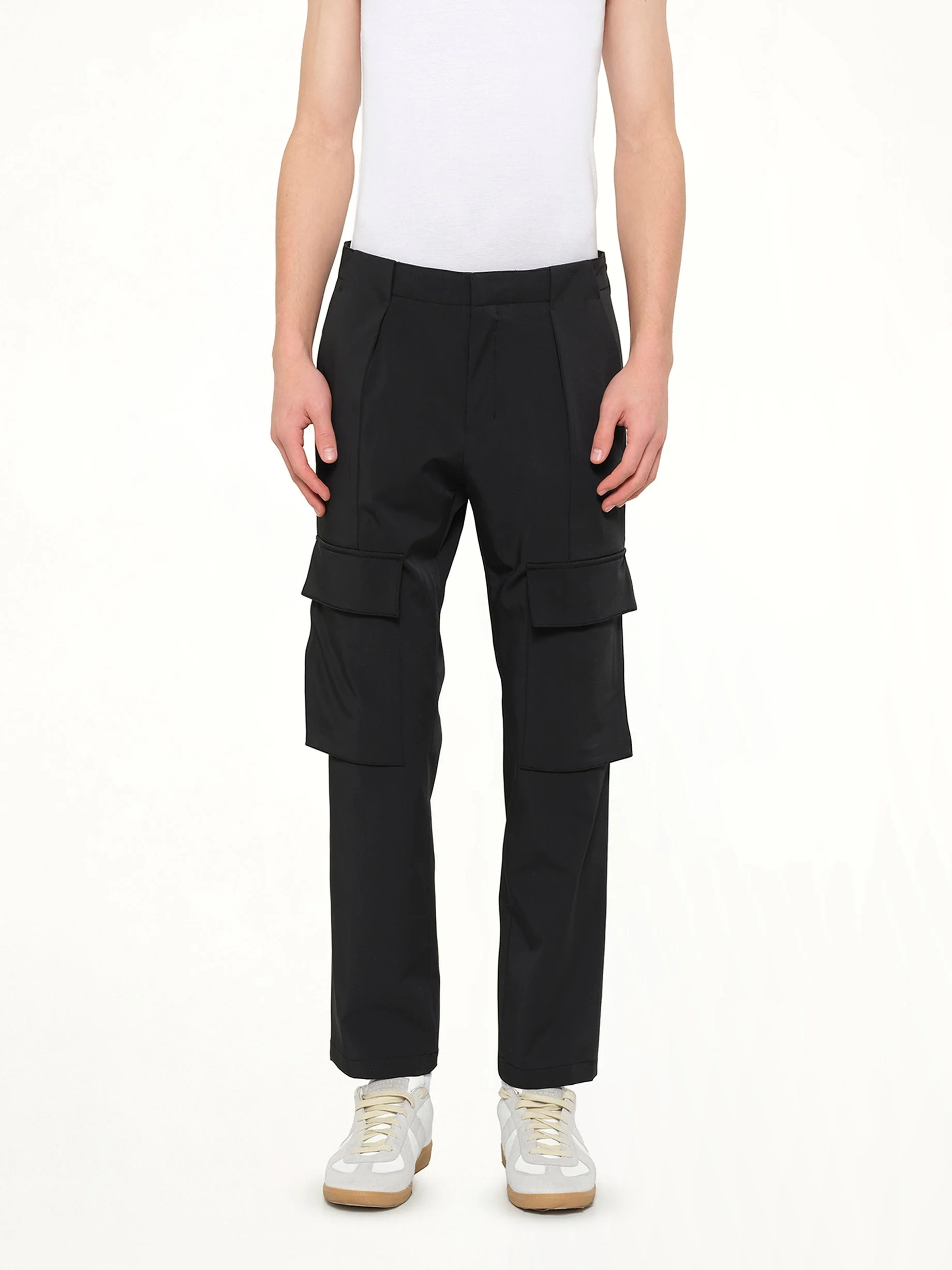 Casual Cargo Pants in Black - 1