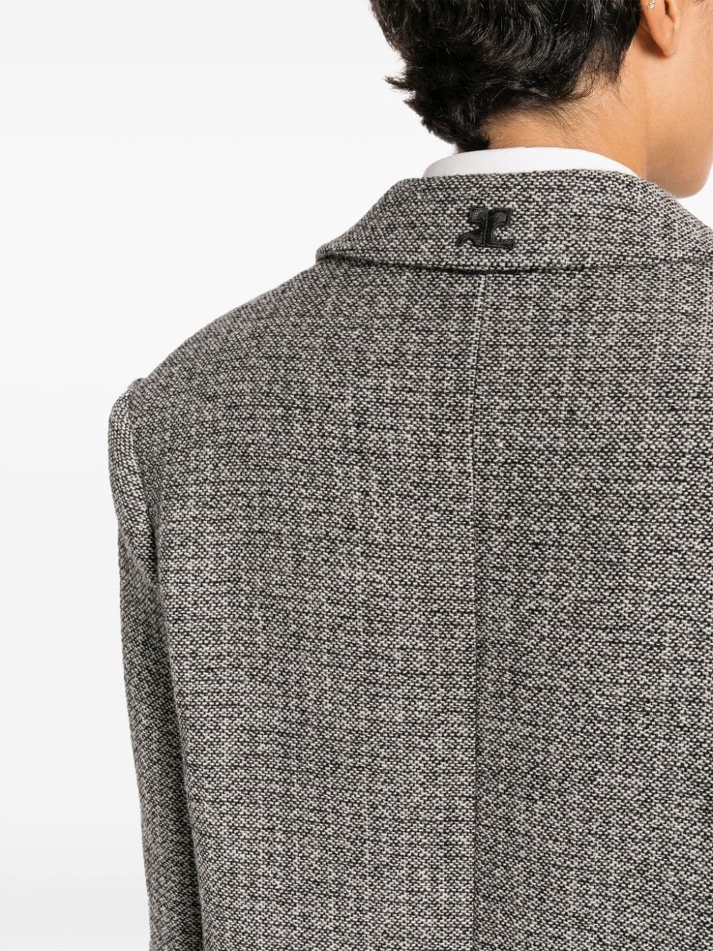 strap-detail tailored coat - 5