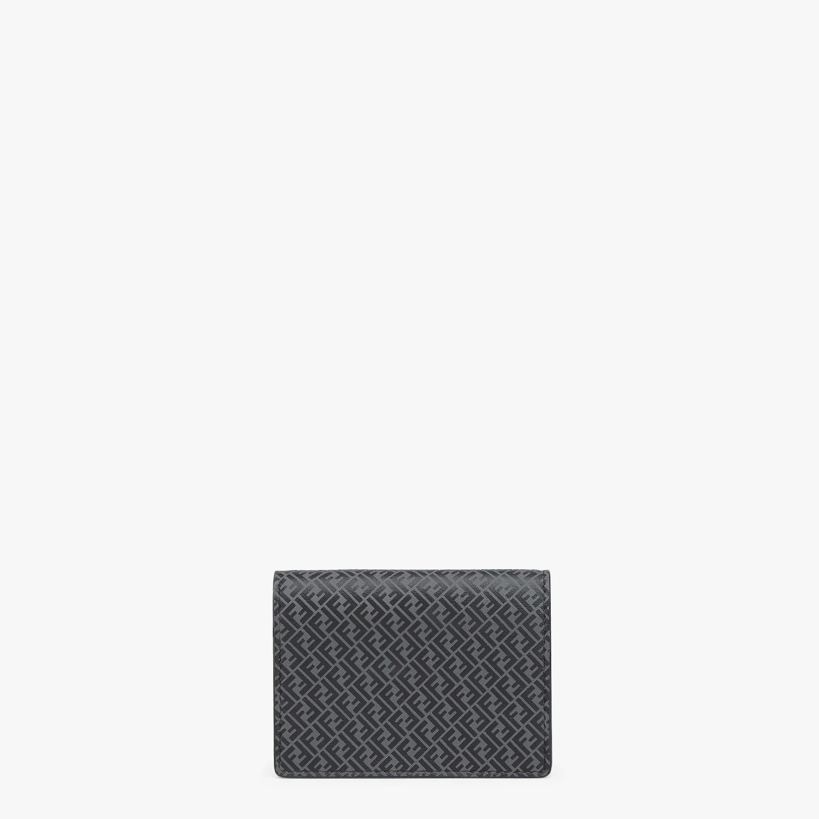 Black leather tri-fold wallet - 1