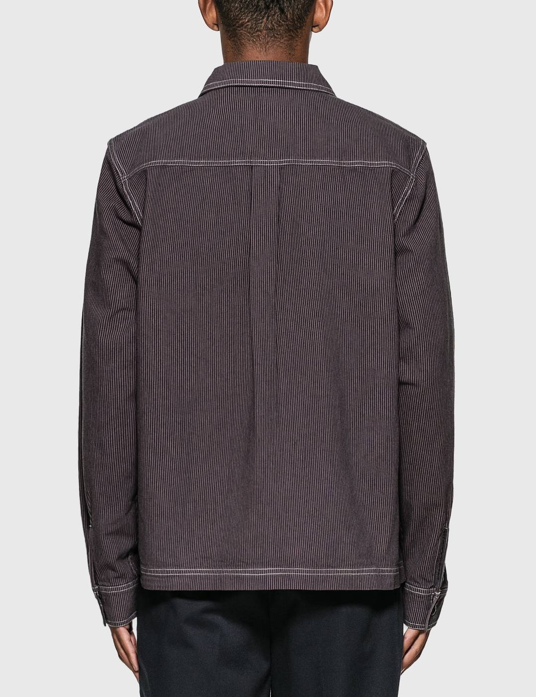 Overdyed Hickory Ls Zip Shirt - 3