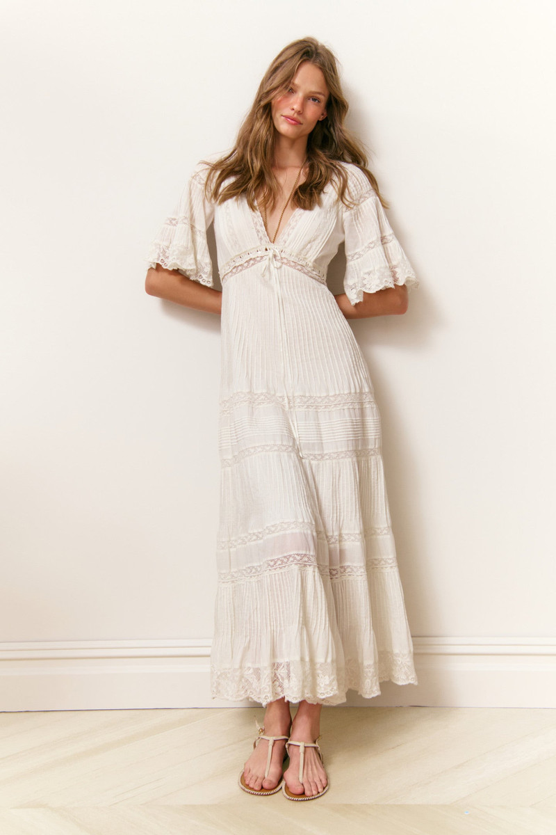 LoveShackFancy Marlowe Cotton Midi Dress outlook