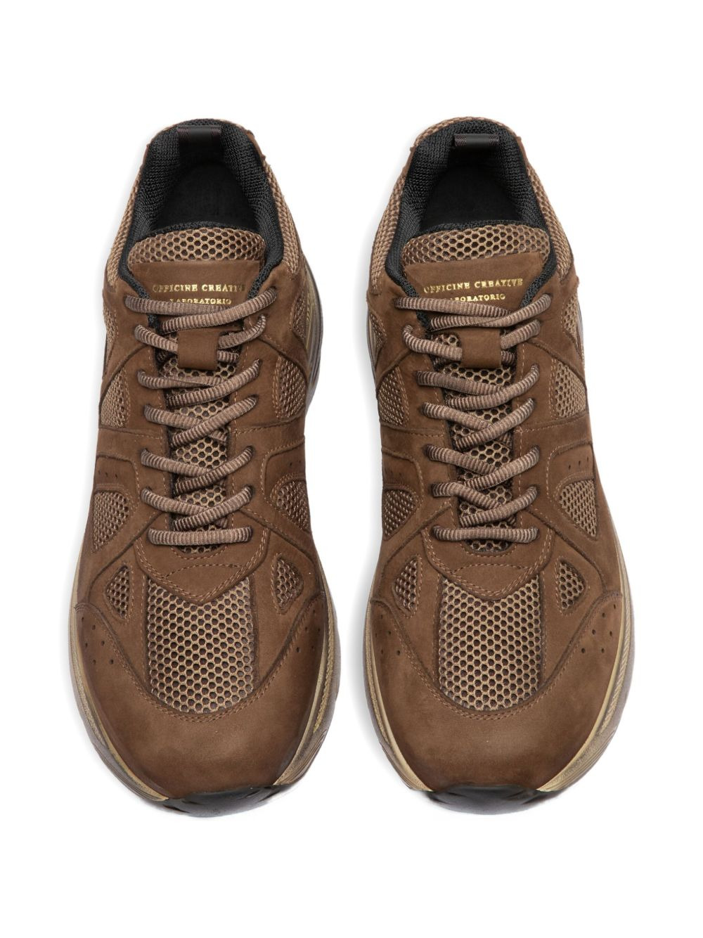 lace-up leather sneakers - 4