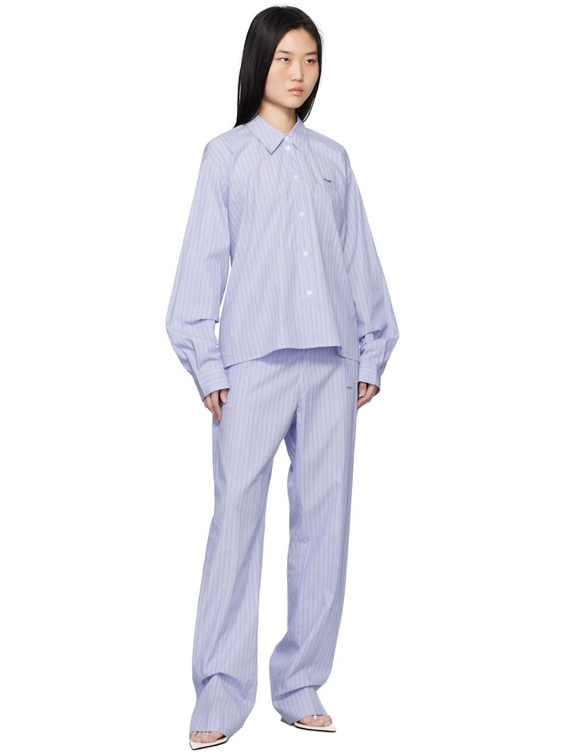pushBUTTON Blue Stripe Front Pocket Lounge Pants outlook