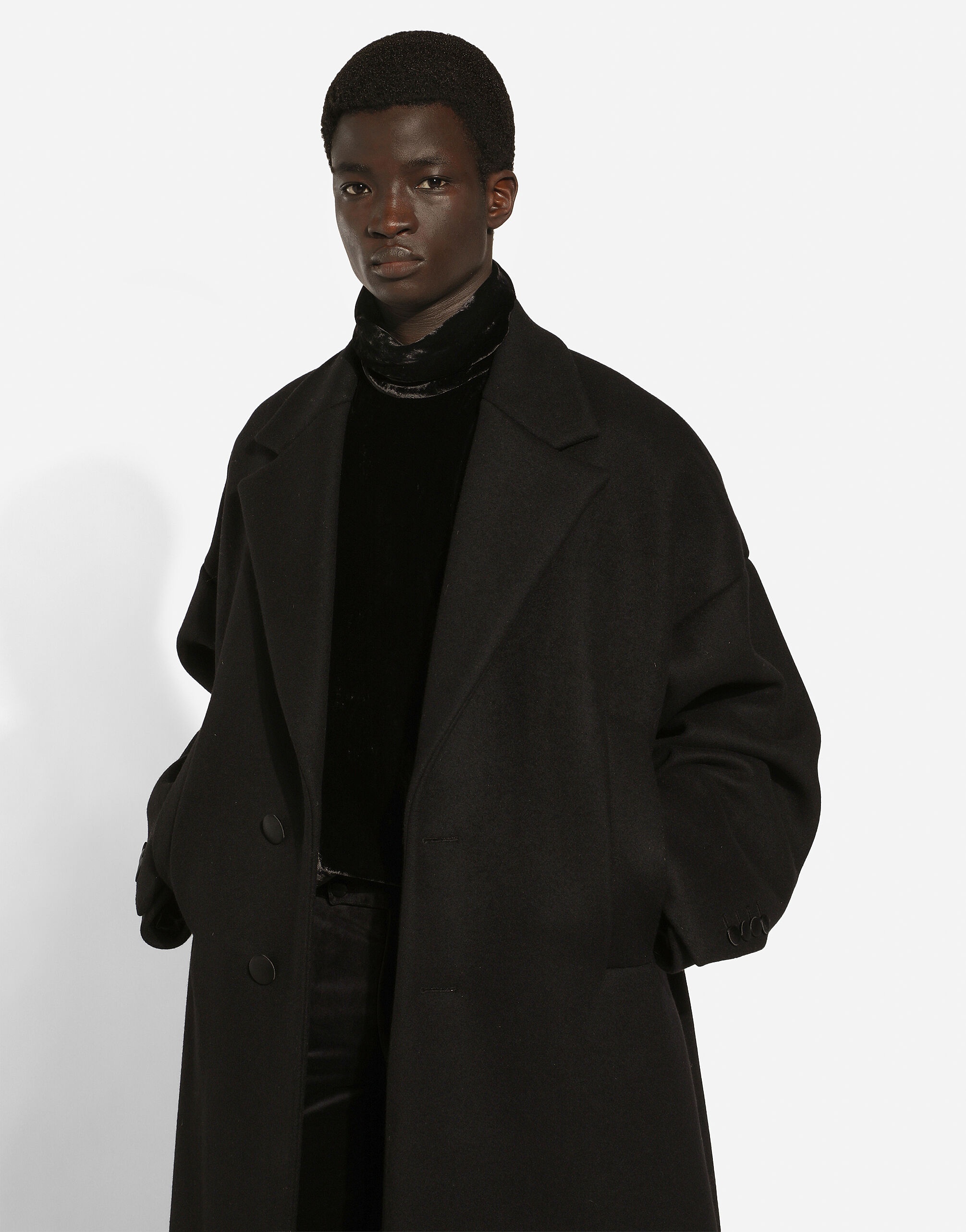 Oversize single-breasted wool coat - 4