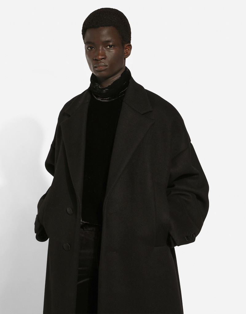 Oversize single-breasted wool coat 4