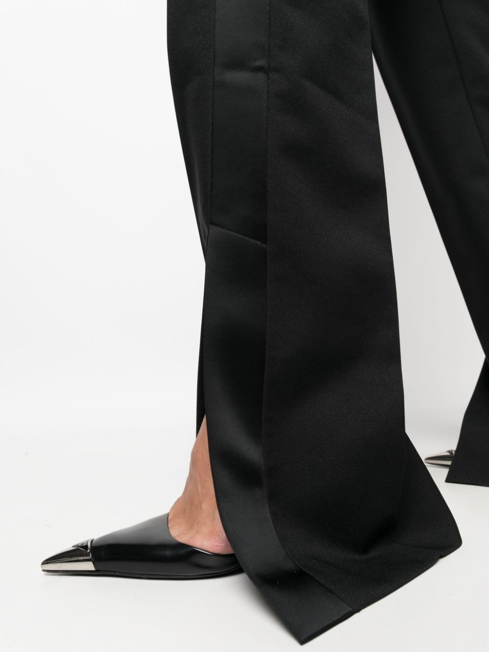 split-hem tailored trousers - 5