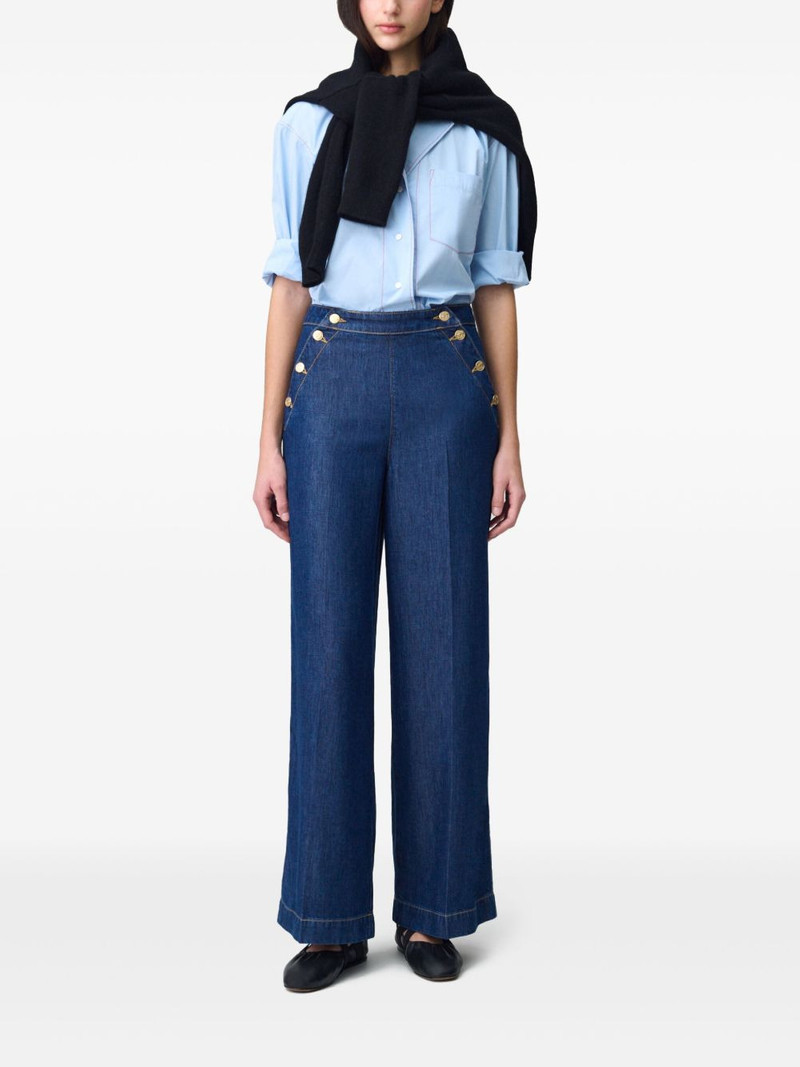 Claudie Pierlot wide-leg sailor trousers outlook