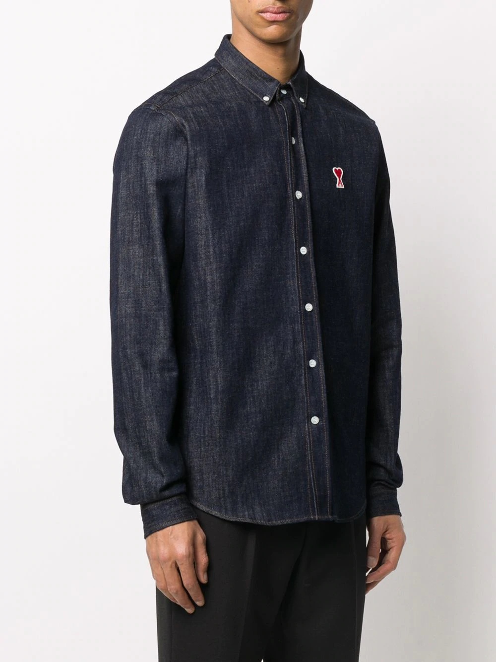 button-down Ami de Coeur denim shirt - 3