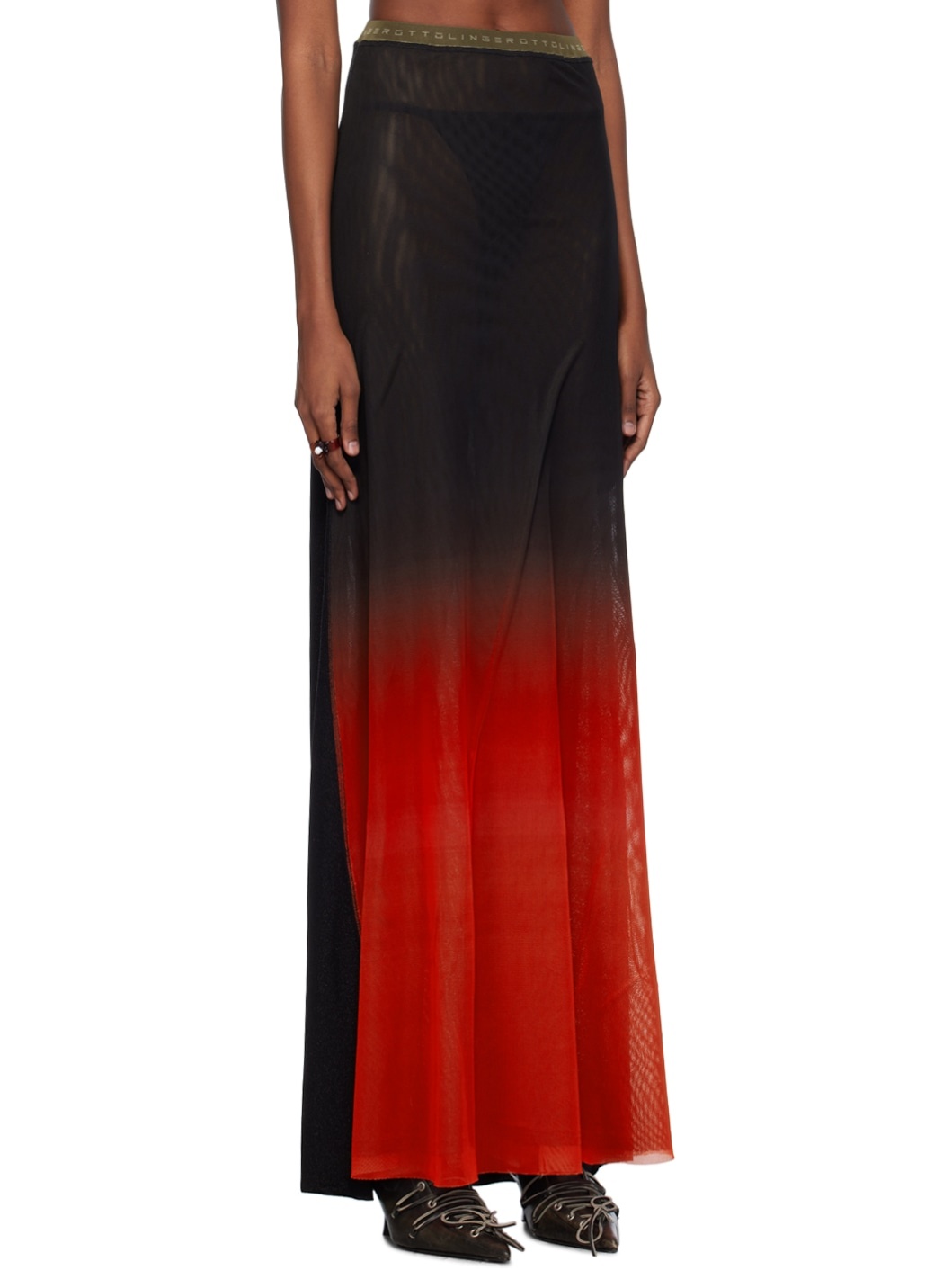 Multicolor Semi-Sheer Maxi Skirt - 2