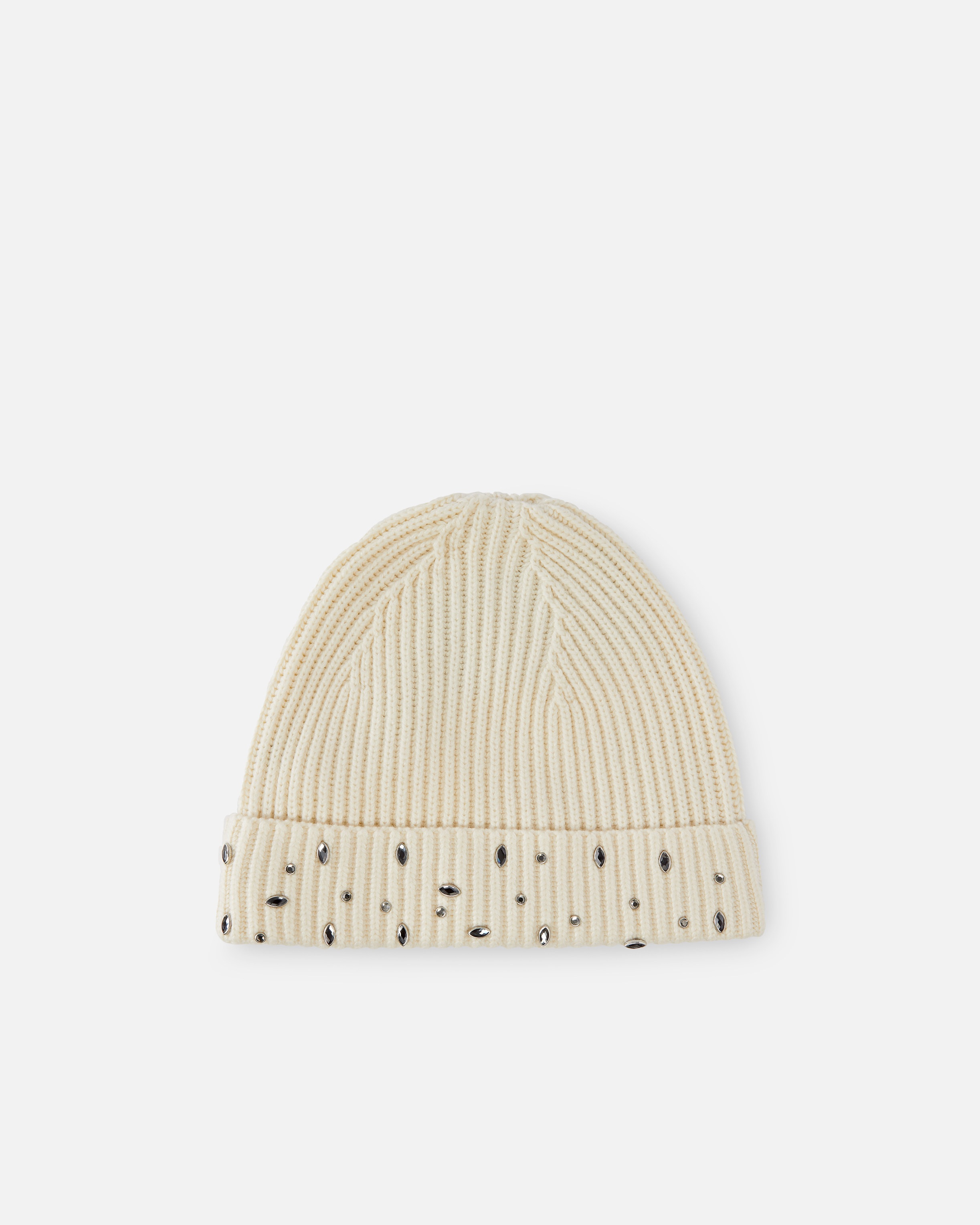 RIBBED BEANIE WITH CRYSTALS - 2