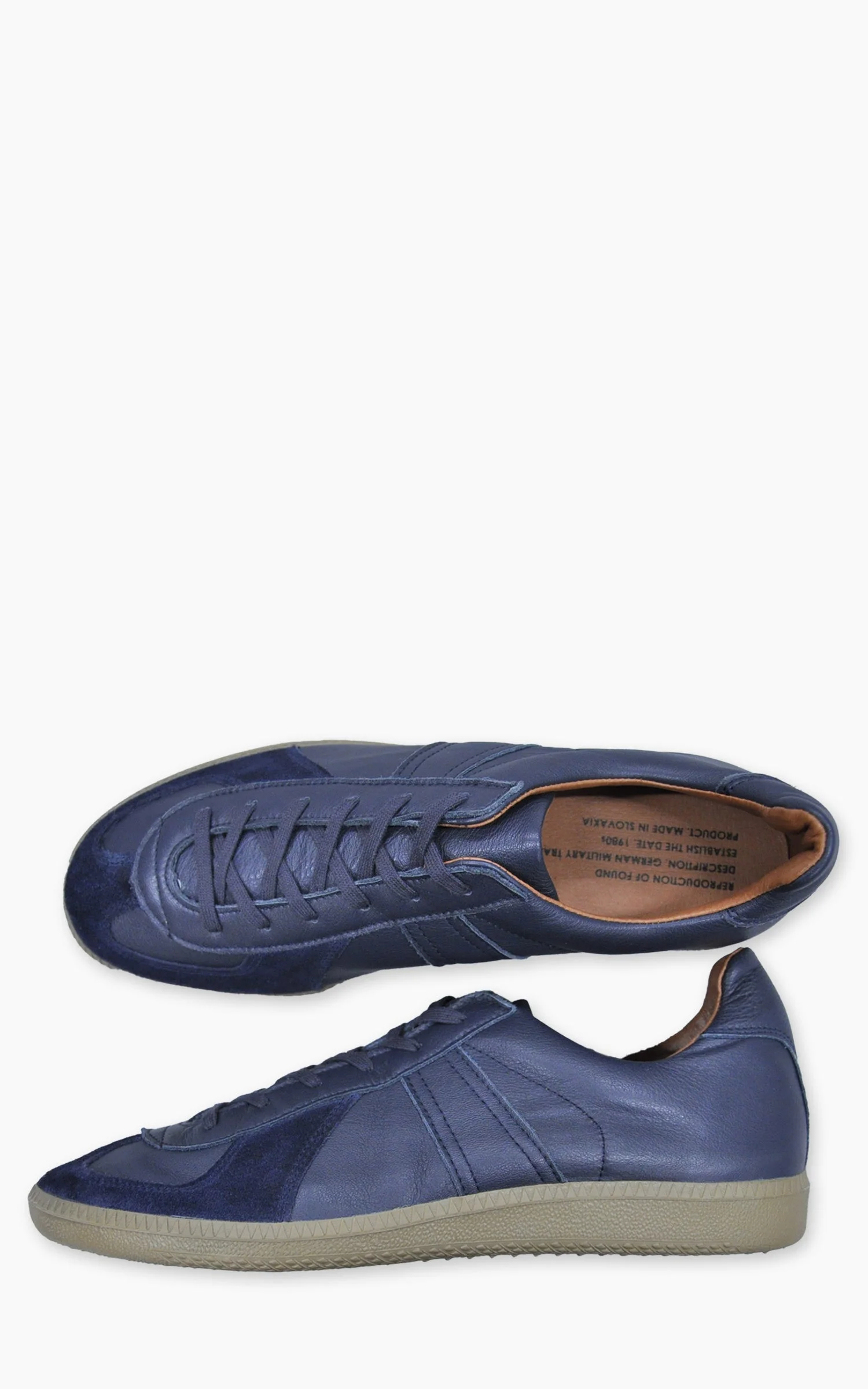 REPRODUCTION OF FOUND 1700L GERMAN MILITARY TRAINER NAVY - 1