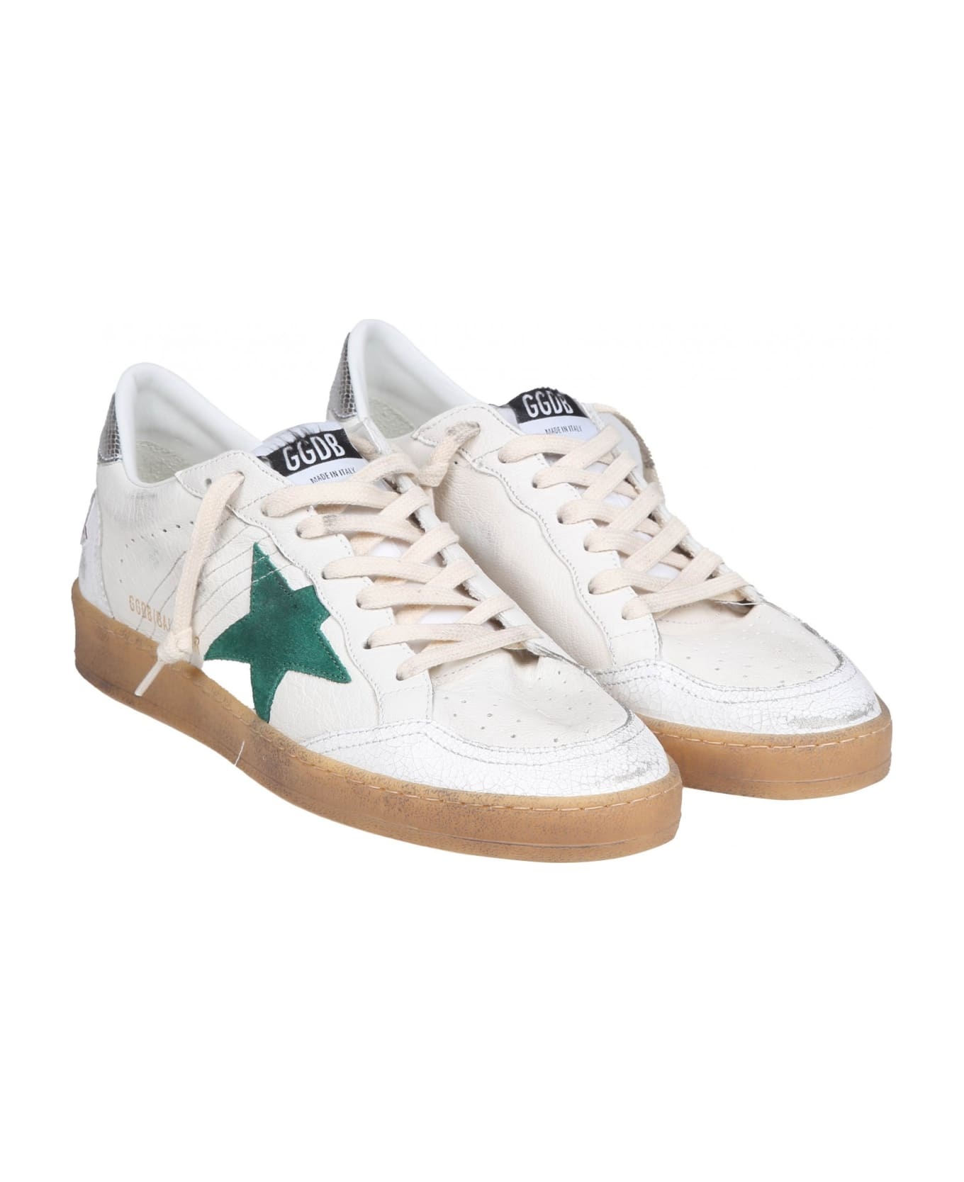 Ball Star In White And Green Nappa - 2