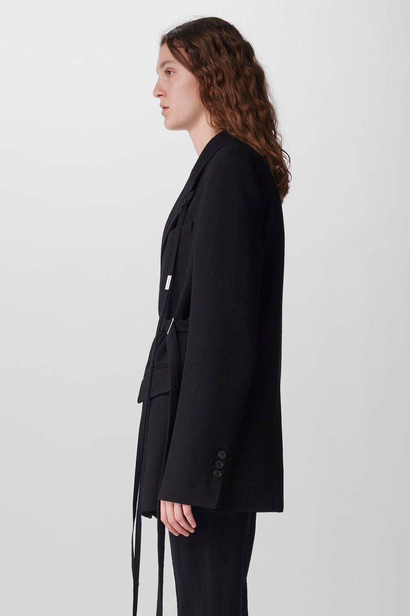 Ann Demeulemeester Edith Wrap Jacket Brushed Wool outlook