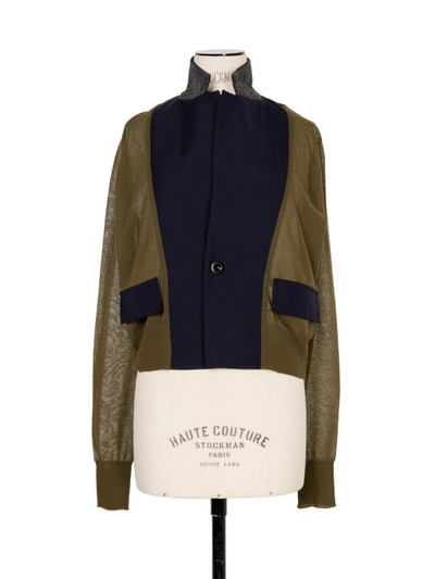 sacai Suiting Mix Knit Cardigan outlook