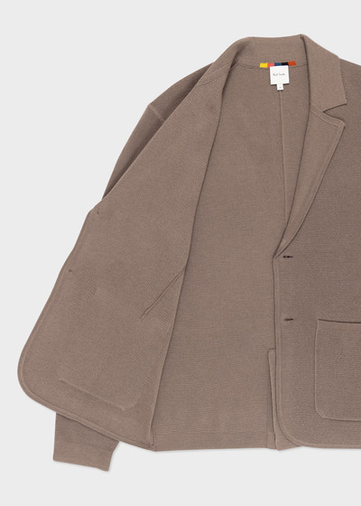 Paul Smith Taupe Merino Wool Cardigan Blazer outlook