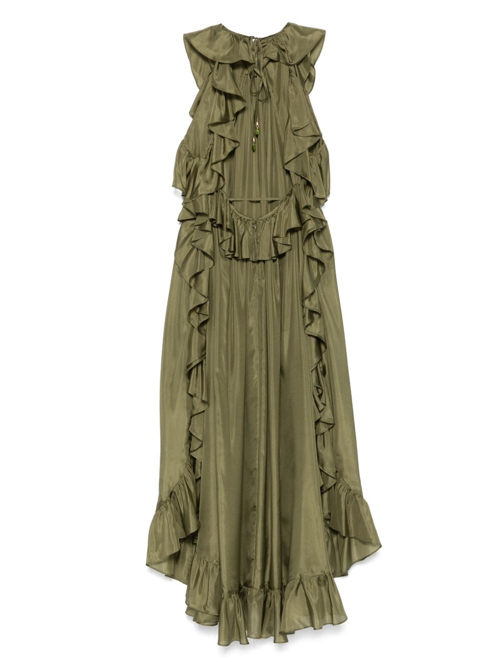 Cascadian ruffle-trim midi dress - 2