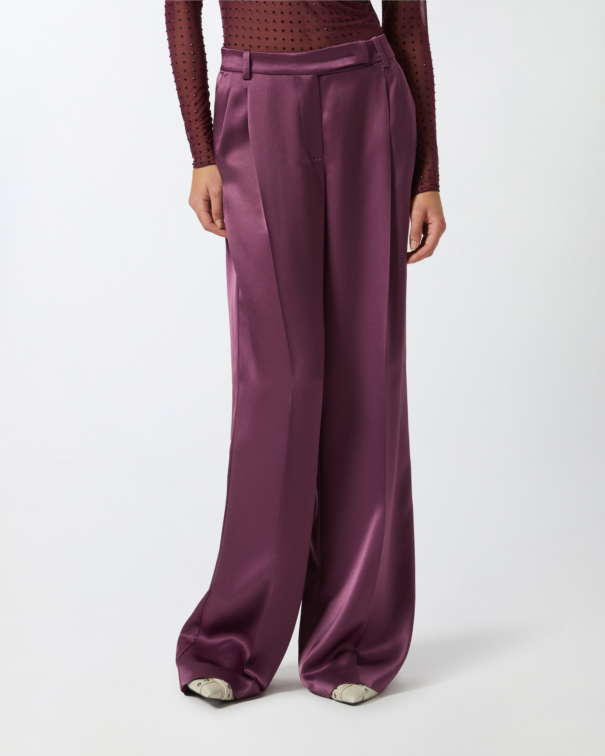 TAILORED SATIN TROUSERS - 3