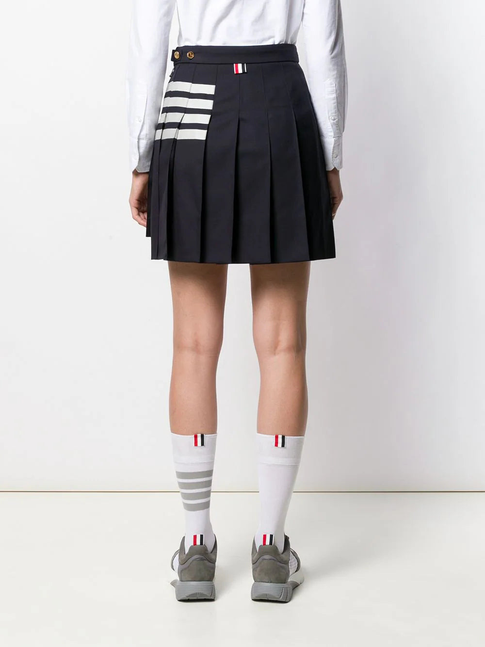 Mini Dropped Back Pleated Skirt - 5