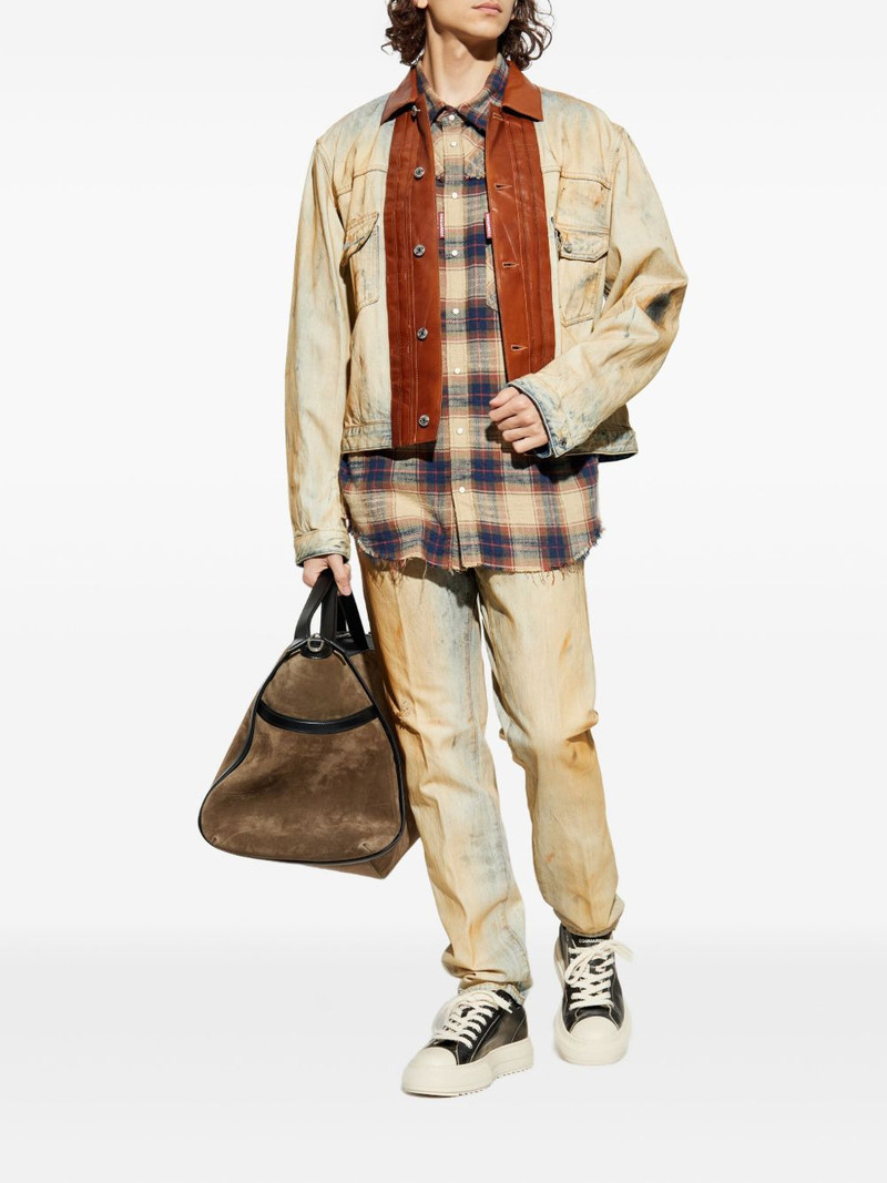 DSQUARED2 leather-panel jacket outlook