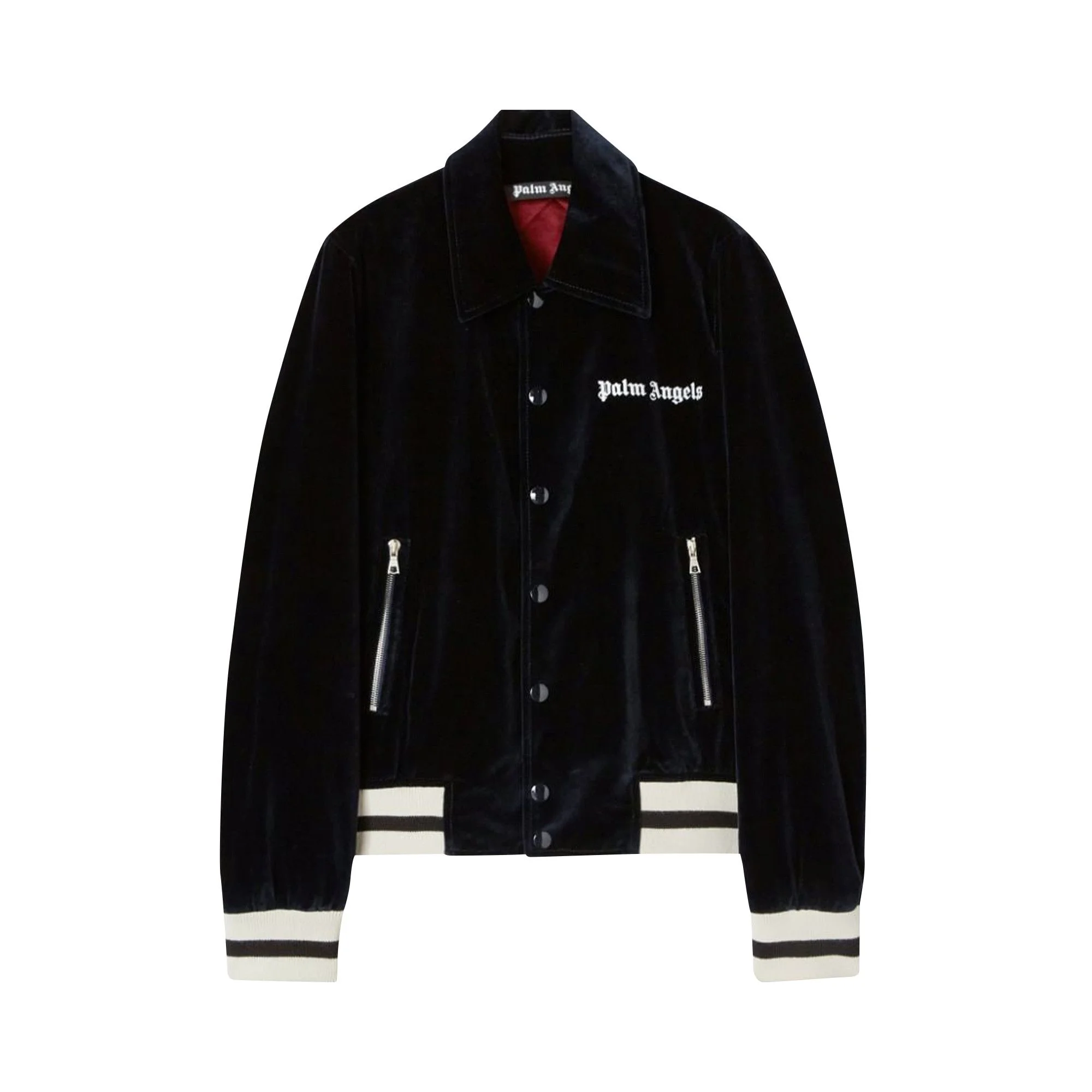 Palm Angels Sunday Baseball Jacket 'Indigo/Off White' - 1
