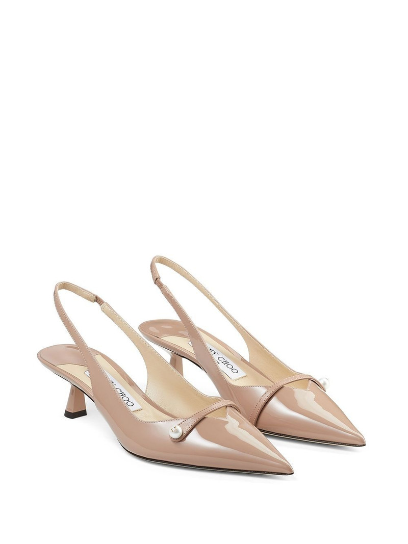 JIMMY CHOO Amita 45mm slingback pumps outlook