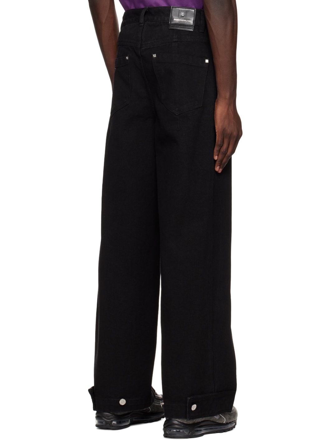 Black Long Straight Jeans - 4