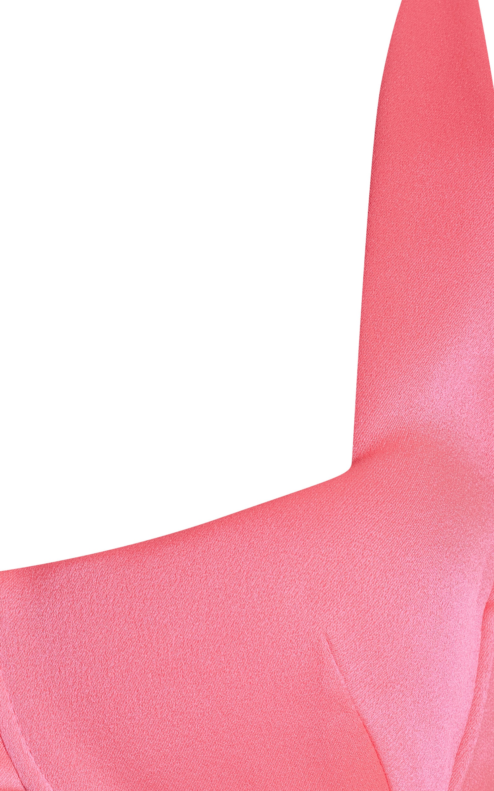 Exclusive Delyth Shiny Satin Crepe Cropped Top pink - 5