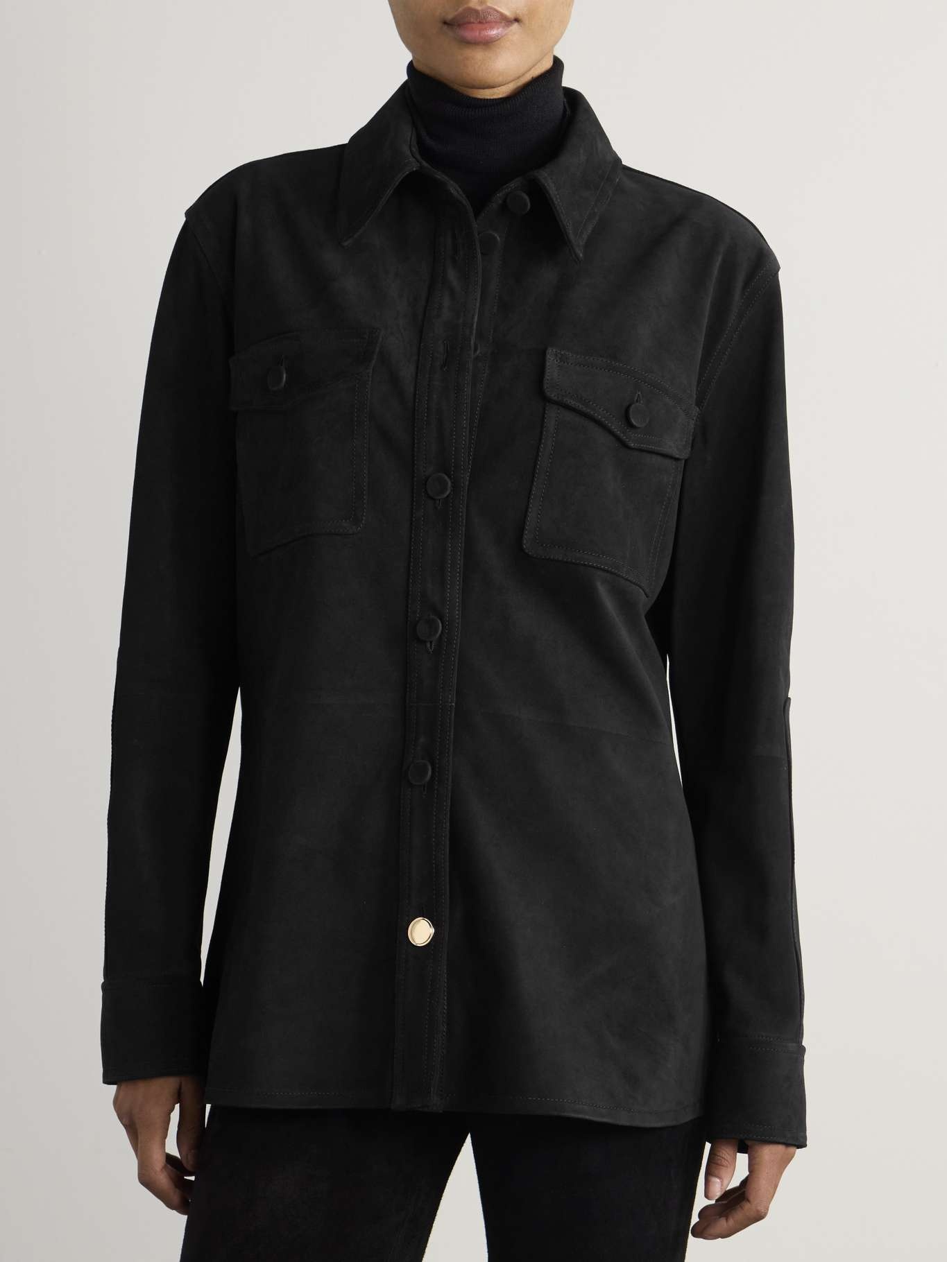 Irene suede shirt Black - 3
