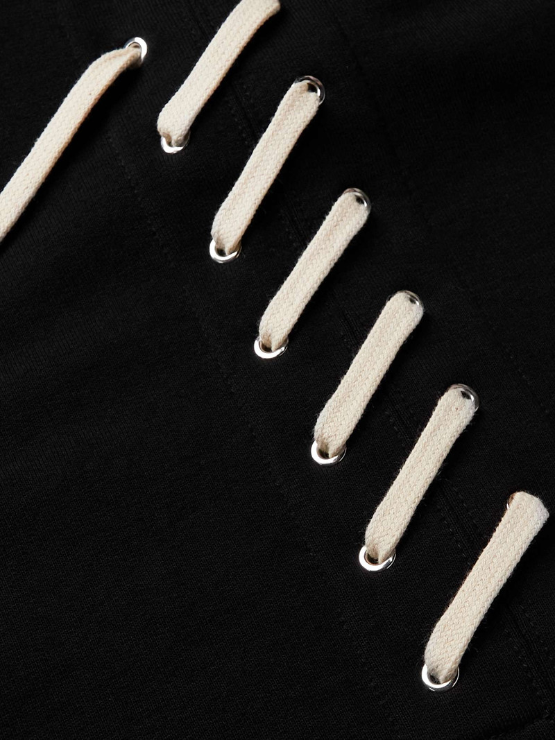 Lace-Detailed Cotton-Jersey Hoodie 3