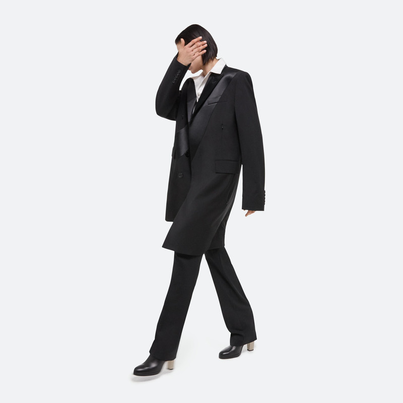 VIRGIN WOOL TUXEDO CAR COAT 13